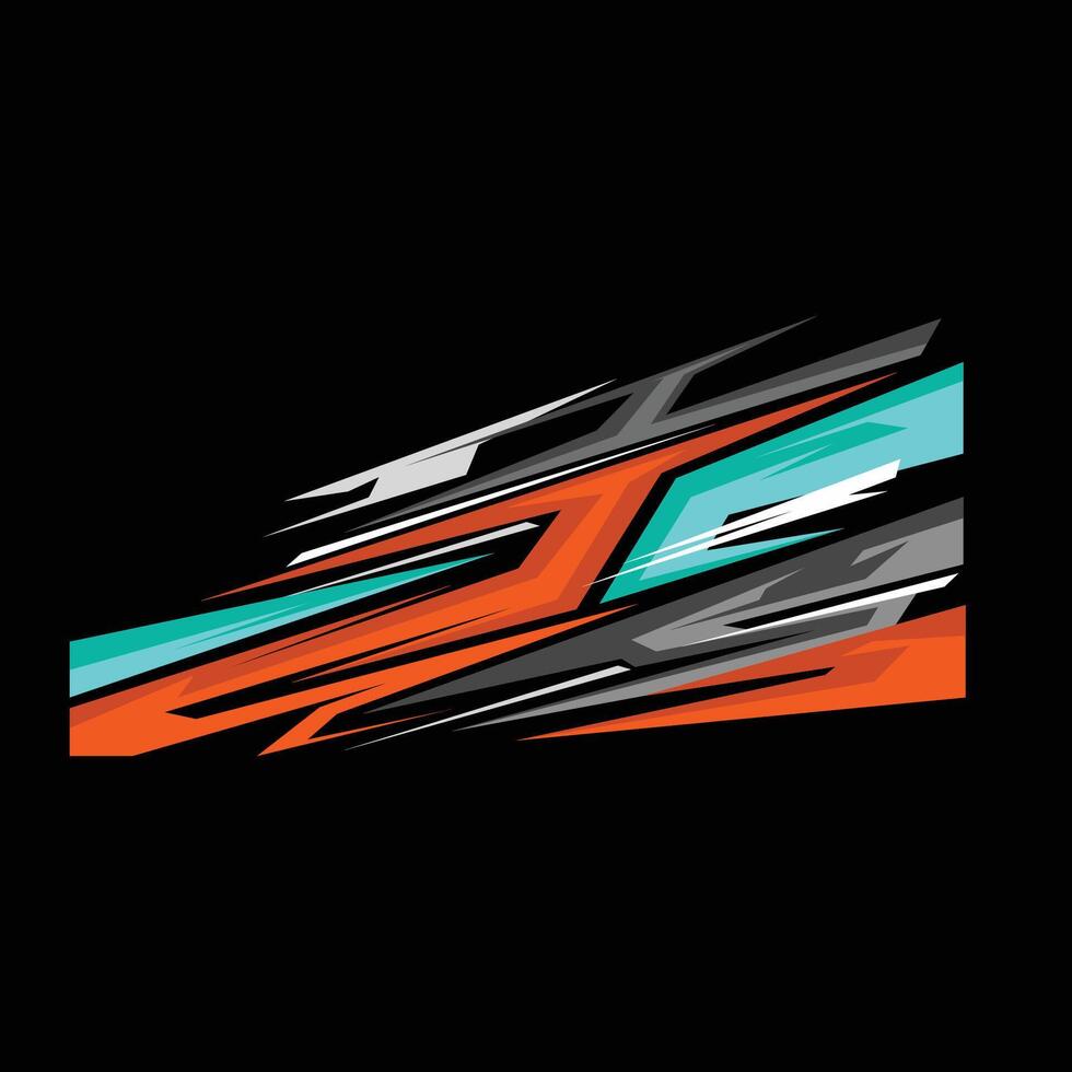 design sticker livery wrap body side racing car vector