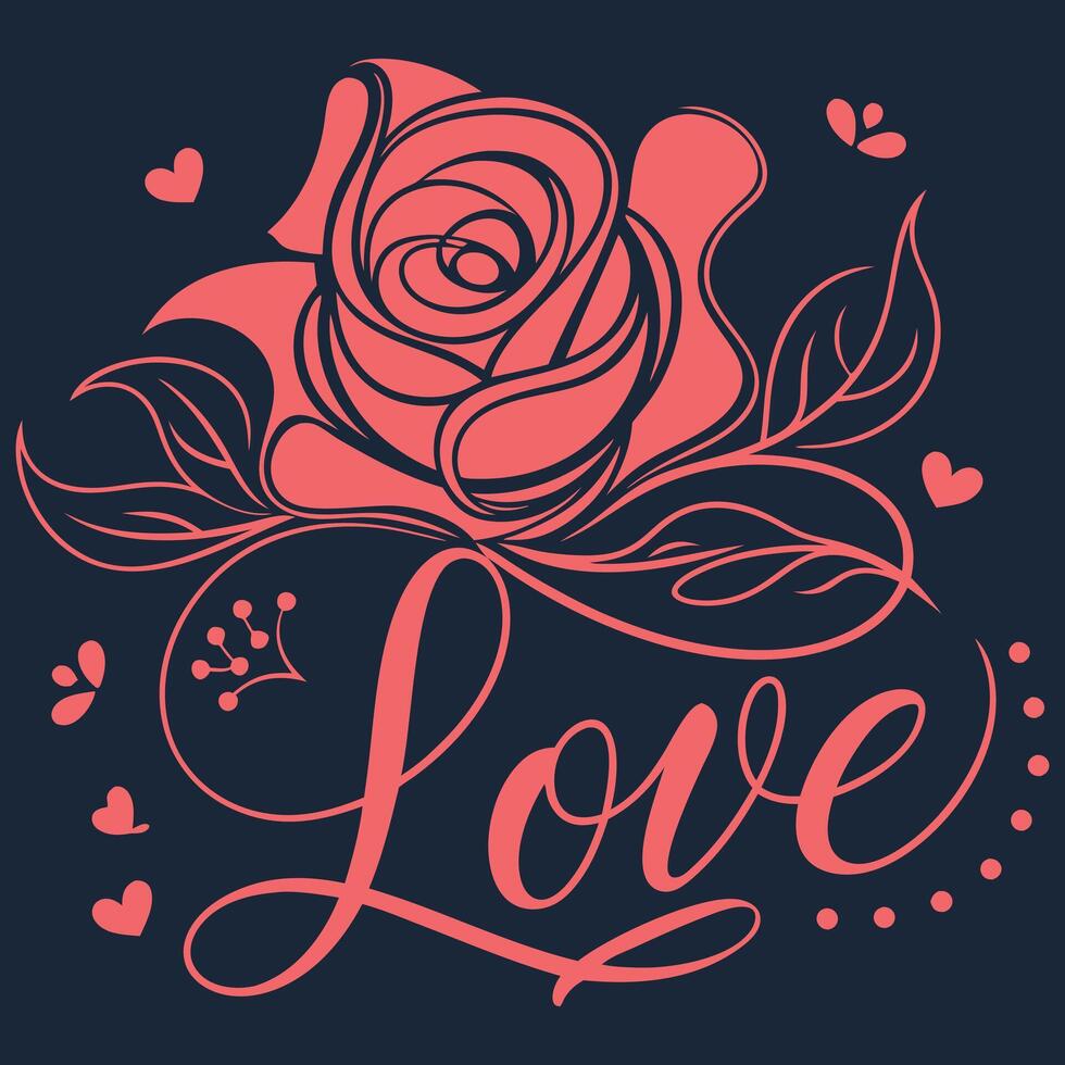 Happy Valentines Day Typography Art vector