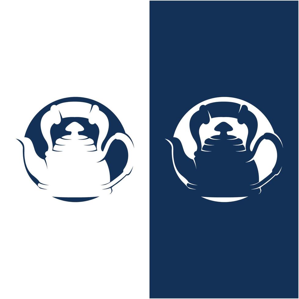 set of kettle logo design. kettle shop logo design. logo best for Tea Business, Cafe and Beverages. vector
