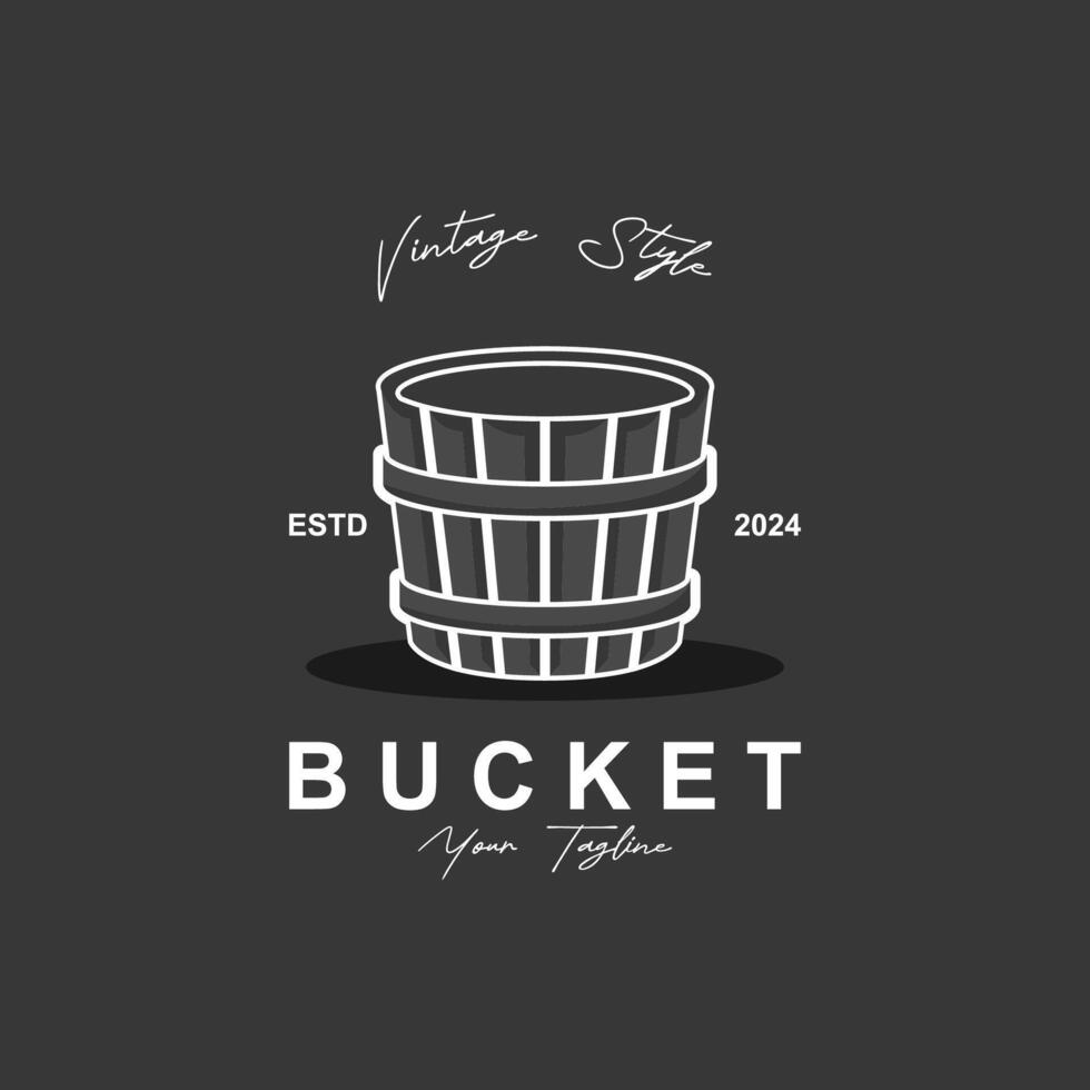 creative and simple bucket logo design vector