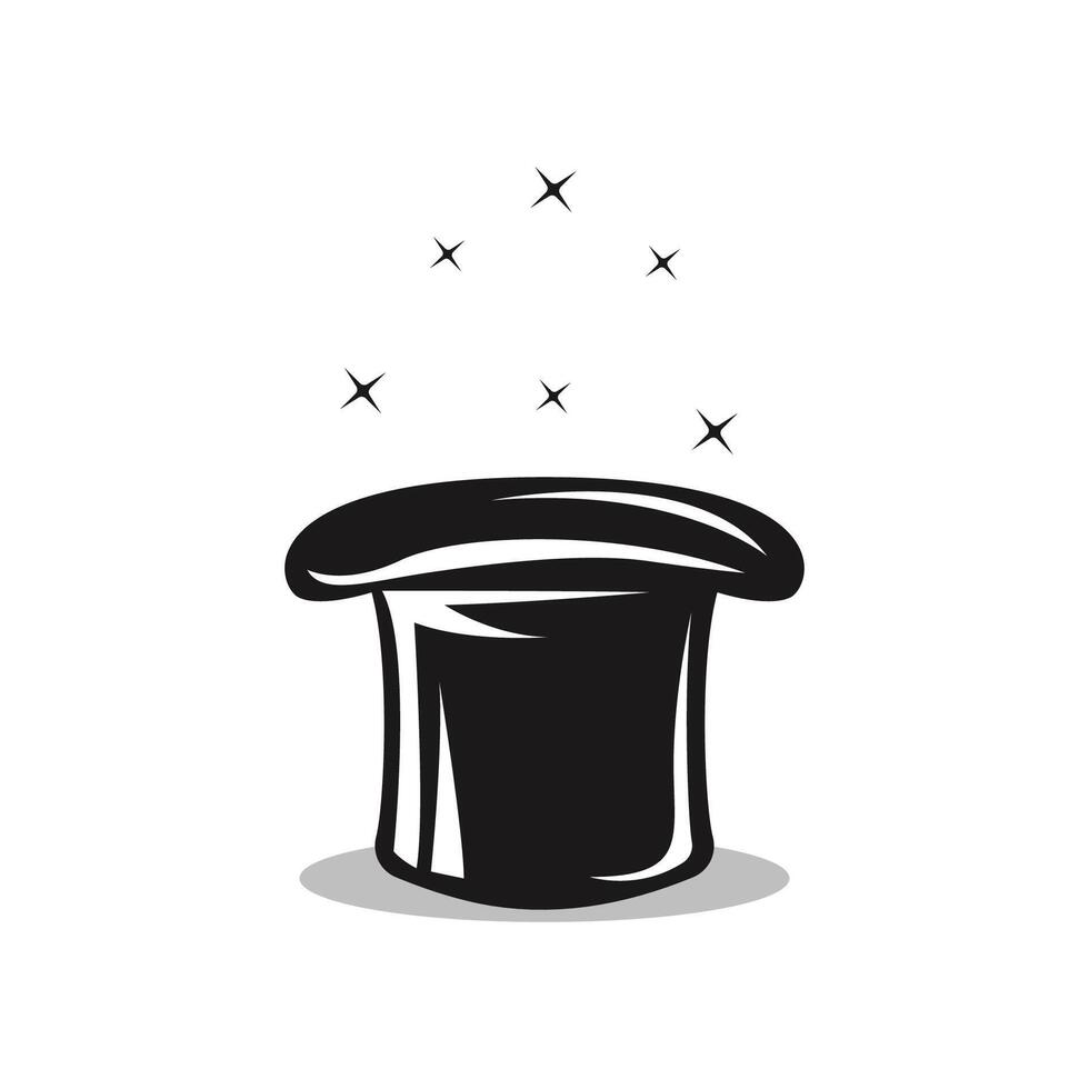 magician icon illustration design. logo suitable for emblem, badge. community and entertainment industry vector