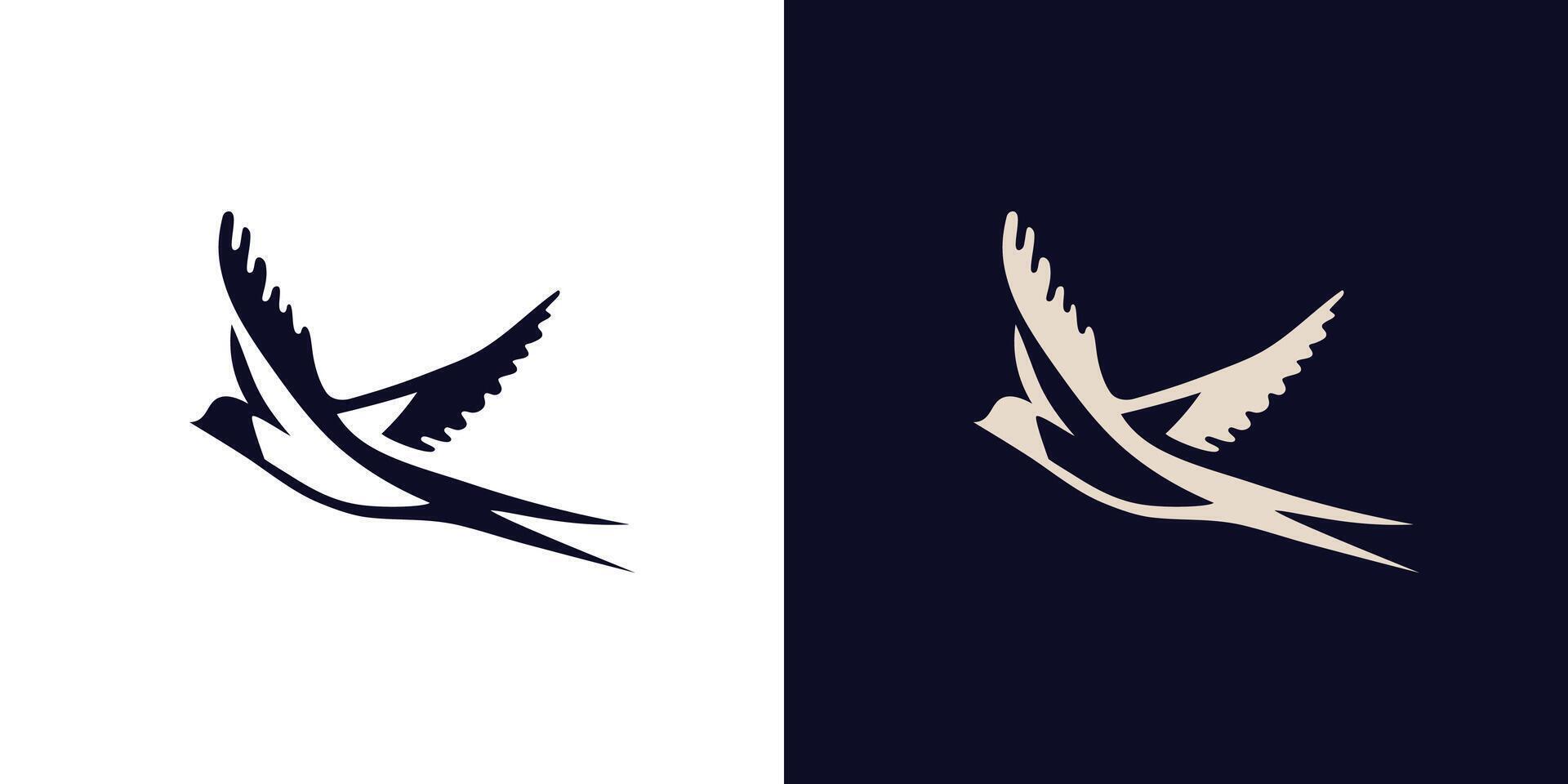 Swallow icon fly bird logo abstract background design isolated vector
