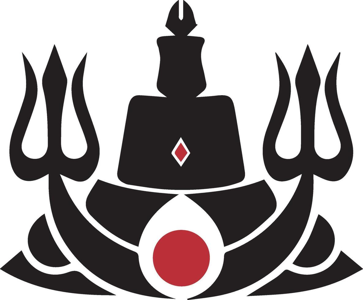Shiv Lingam Silhouette art vector