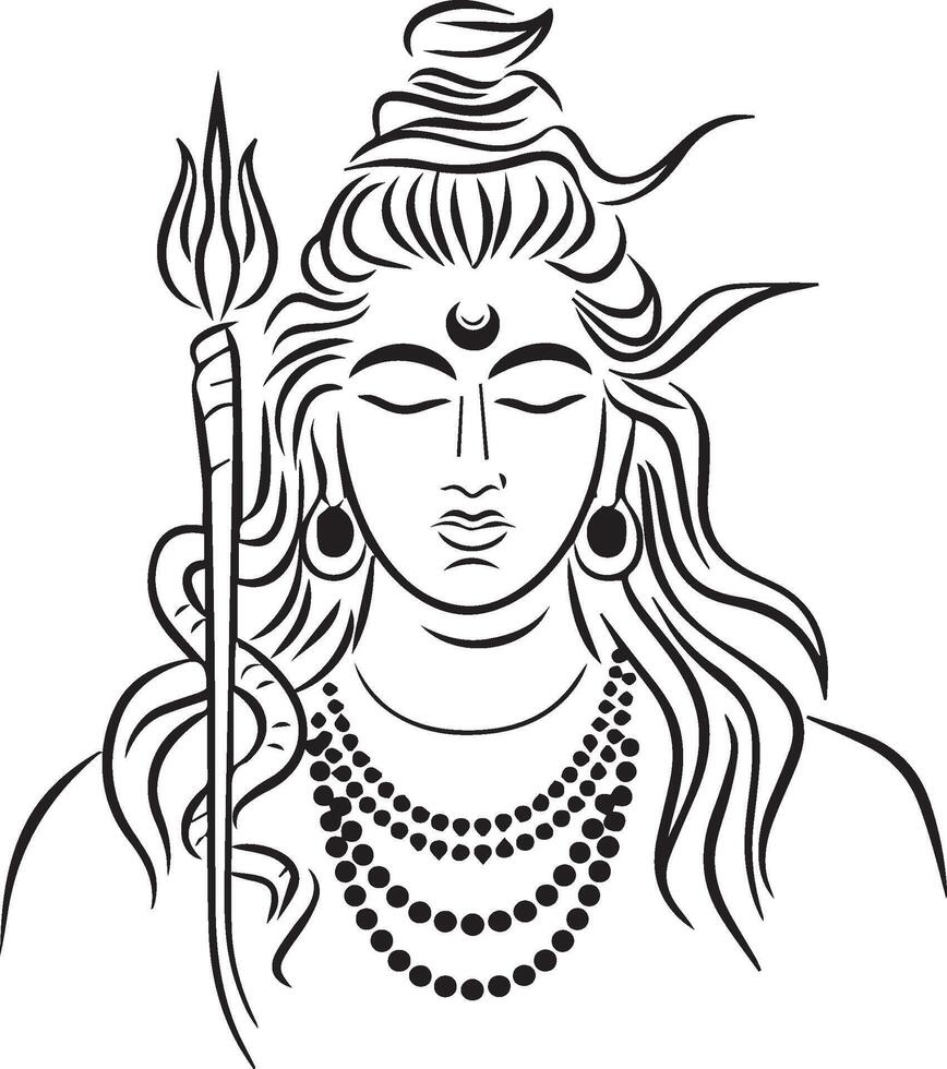 Lord Shiva Silhouette vector
