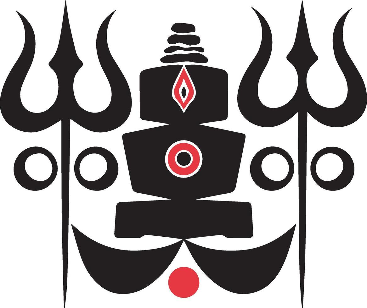 the hindu god shiva is depicted in a black and white design vector