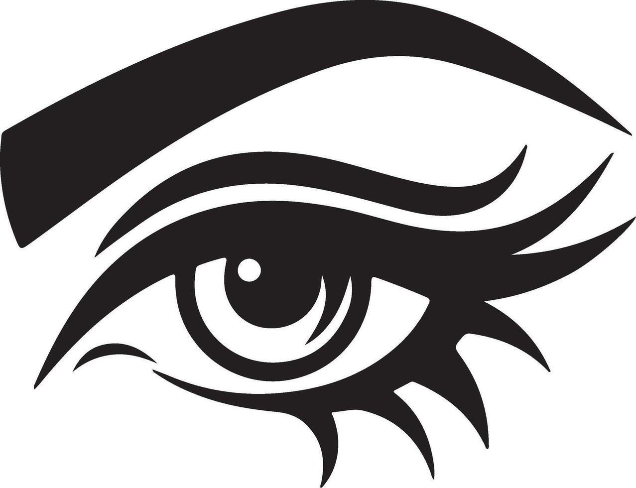 Stylish Eyes Silhouette vector