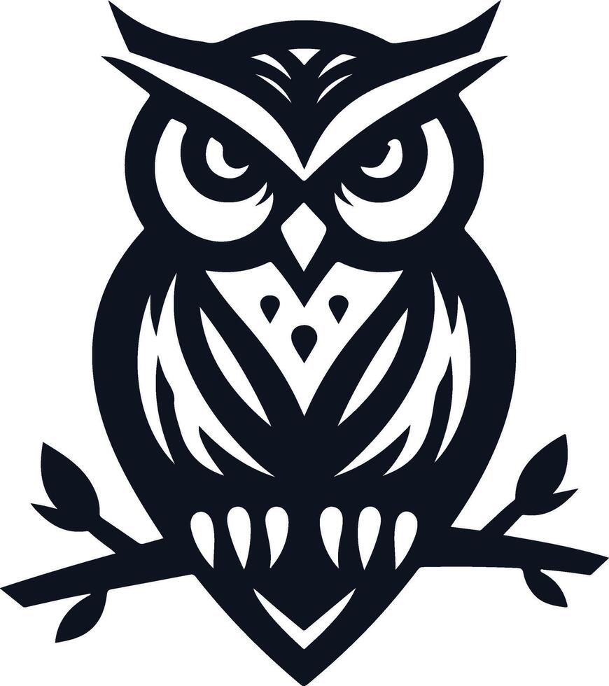 Majestic Owl Silhouette vector