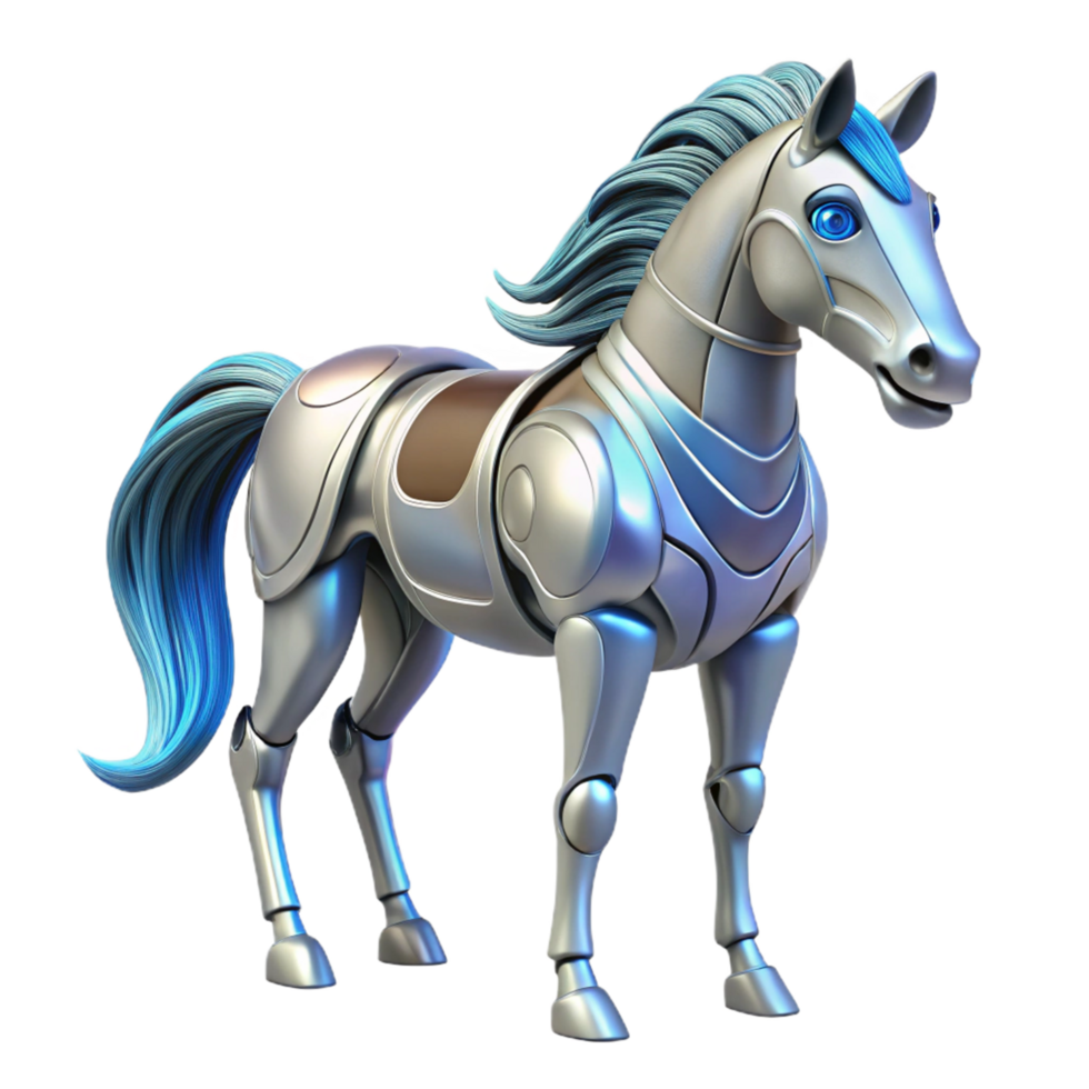 stunning contemporary Robotic Horse Futuristic Equine Design high quality png