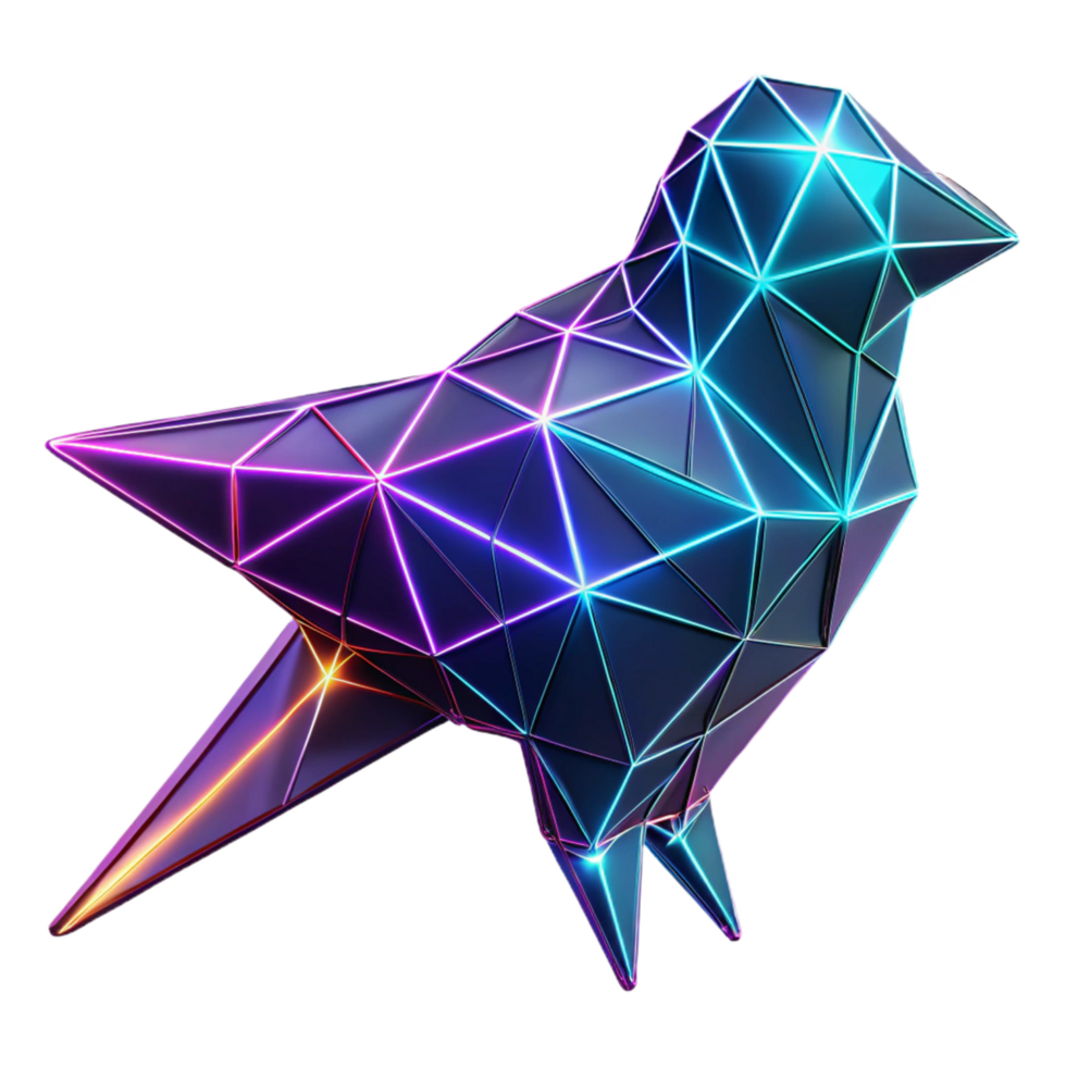 elegant minimalist Cybernetic Bird Futuristic Avian Robot with Metallic Feathers A visionary portrayal of a robotic bird with sleek metallic feathers soaring through a high tech environmentgenuine png