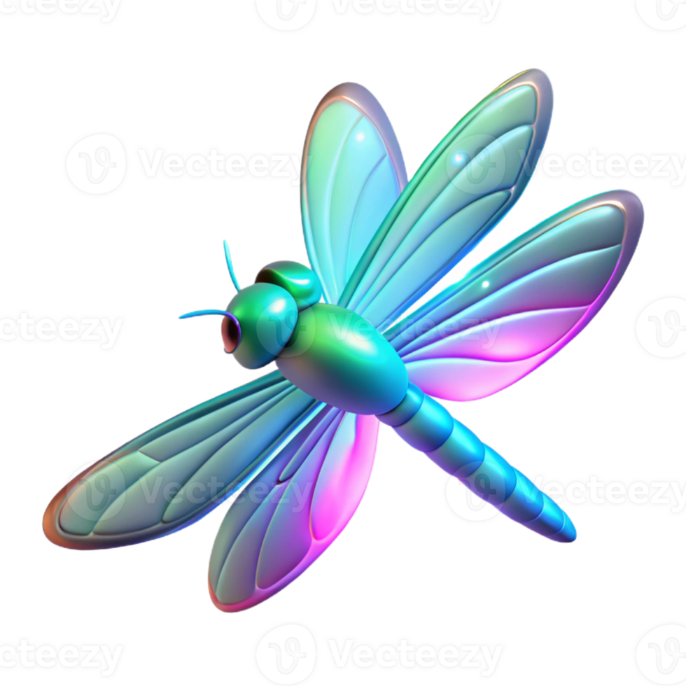 magnifico Vintage ▾ iridescente libellula digitale rendere un' sbalorditivo digitale rendere di un' libellula con iridescente Caratteristiche in mostra un' spettro di colori e intricato design professionale png