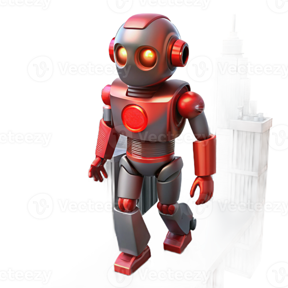 beautiful contemporary Robot in Cityscape A futuristic depiction of a robot navigating through a cityscape blending advanced technology with urban elements exclusive png