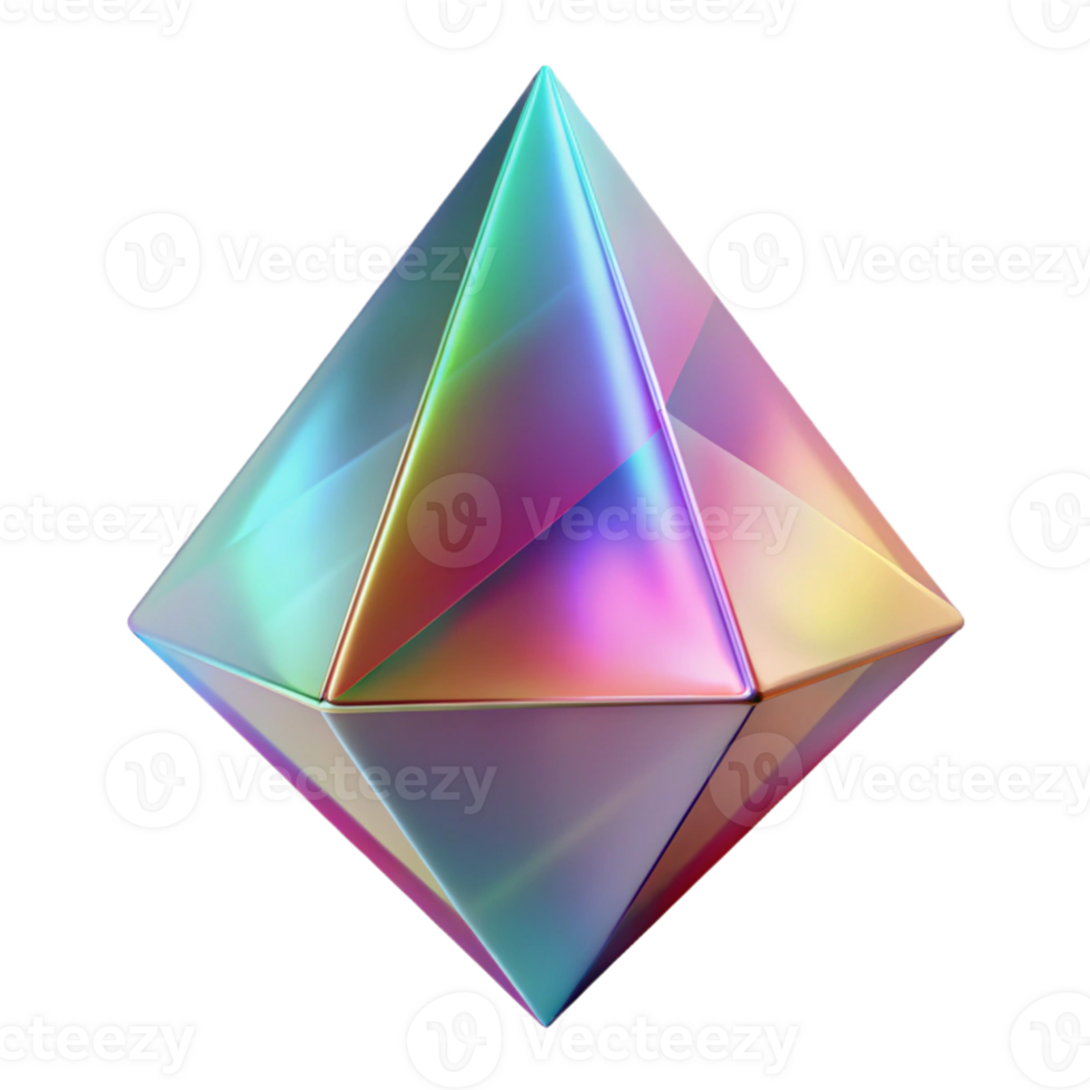 stunning traditional Iridescent Gemstone Pyramid in a Captivating Three Dimensional Scene high resolution png