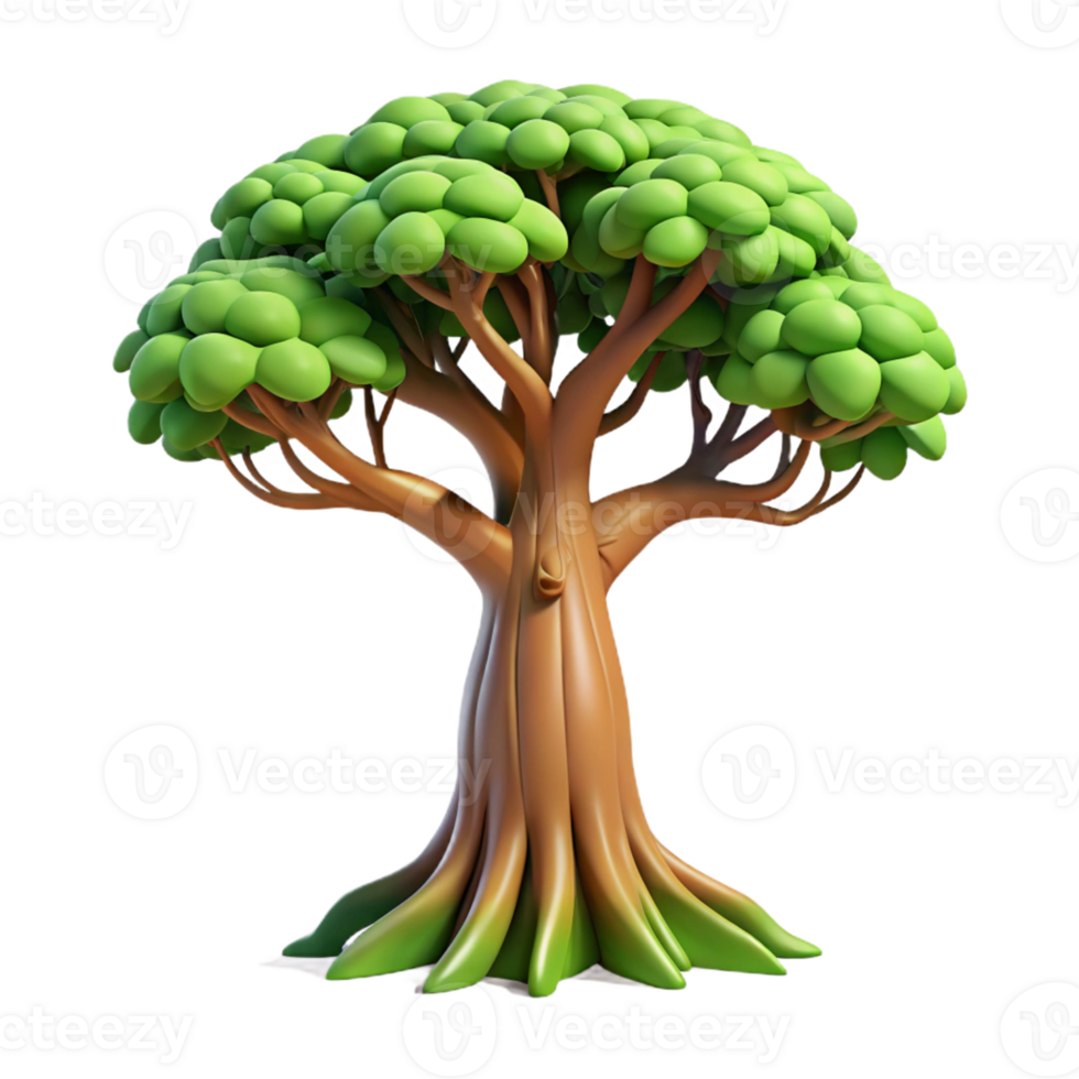magnificent modern Glowing Tree Digital Render of a Luminous Forest Wonder A mesmerizing three dimensional scene showcasing a tree radiating light in an enchanted forestprofessional png