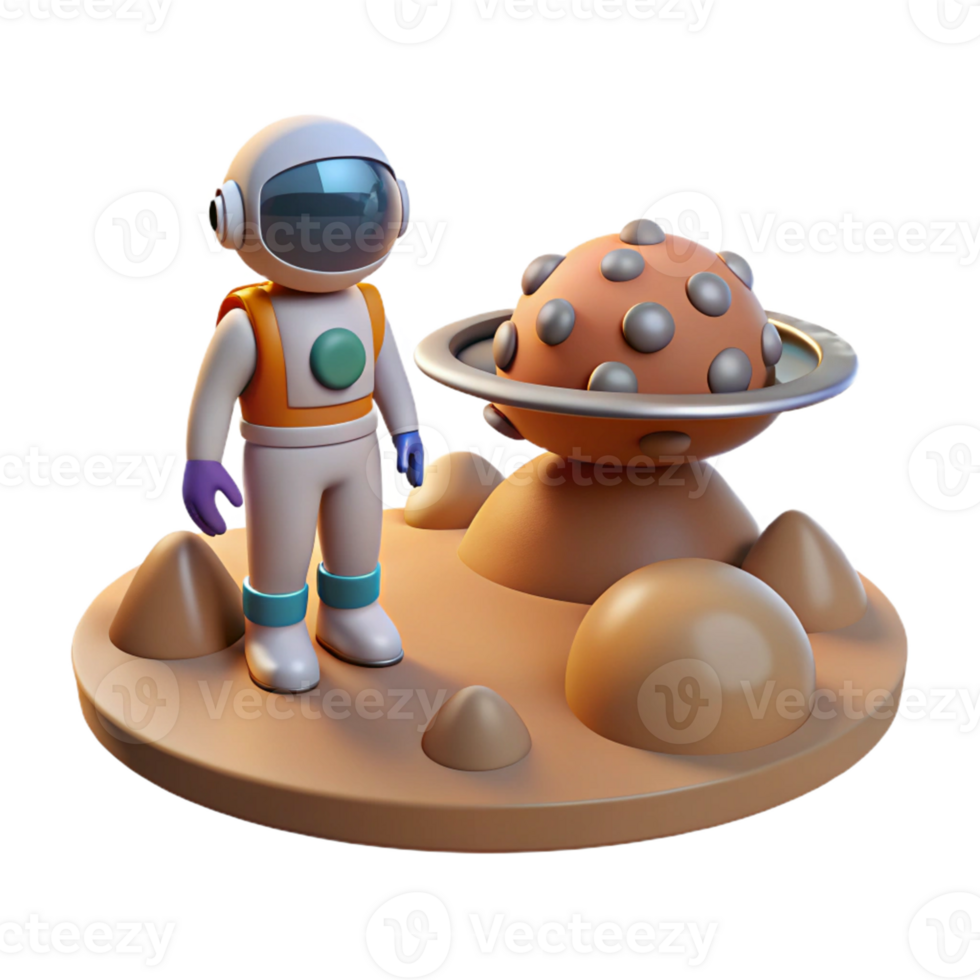 magnificent creative Astronaut on Alien Planet A dynamic depiction of an astronaut exploring an alien planet capturing the essence of space adventure and discovery original png