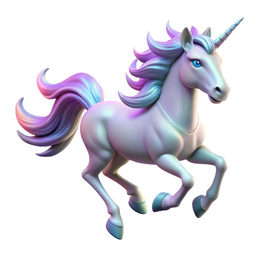 wonderful contemporary Magical Unicorn Digital Render of a Mythical Creature high quality png