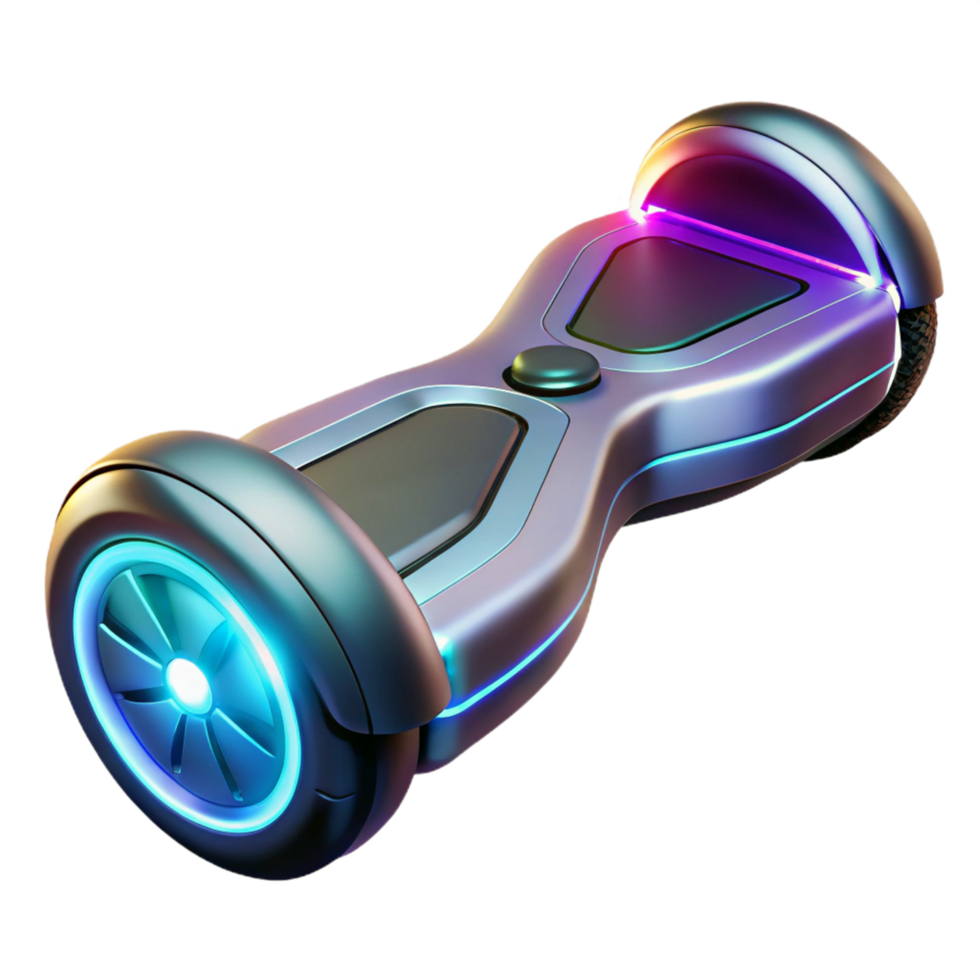 vibrant rustic Futuristic Self Balancing Scooter with LED Lights professional png