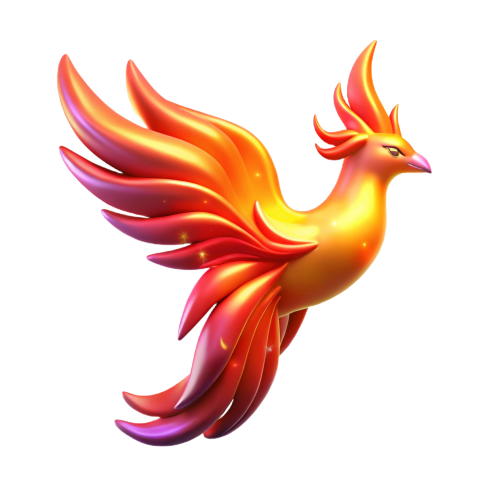 wonderful contemporary Fiery Phoenix A Digital Render of a Mythical Bird authentic png