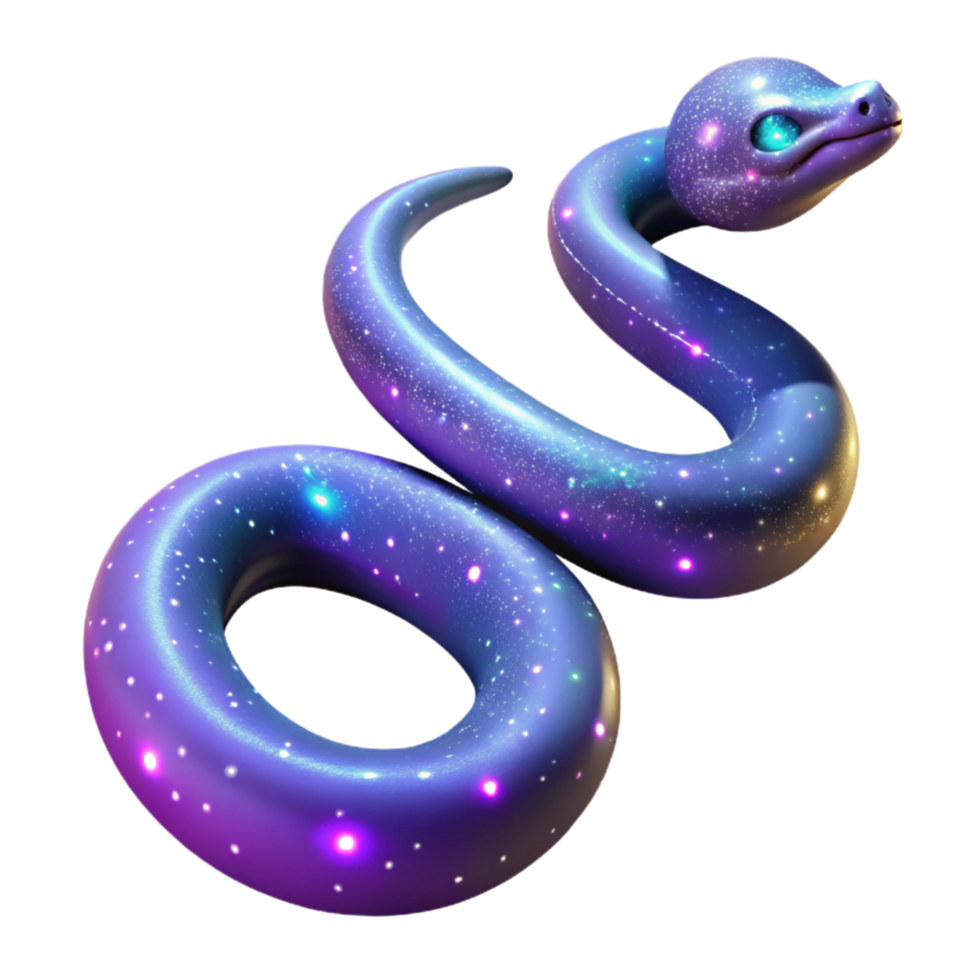 extraordinary traditional Cosmic Serpent A Digital Render of a Galaxy Themed Snake premium png