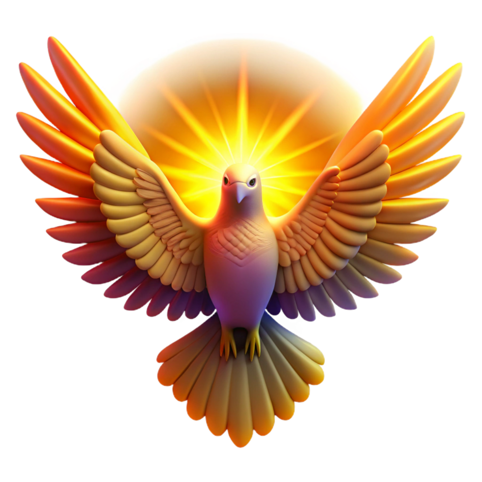 vibrant traditional Majestic Bird in Flight 3D Render of Avian Wings authentic png