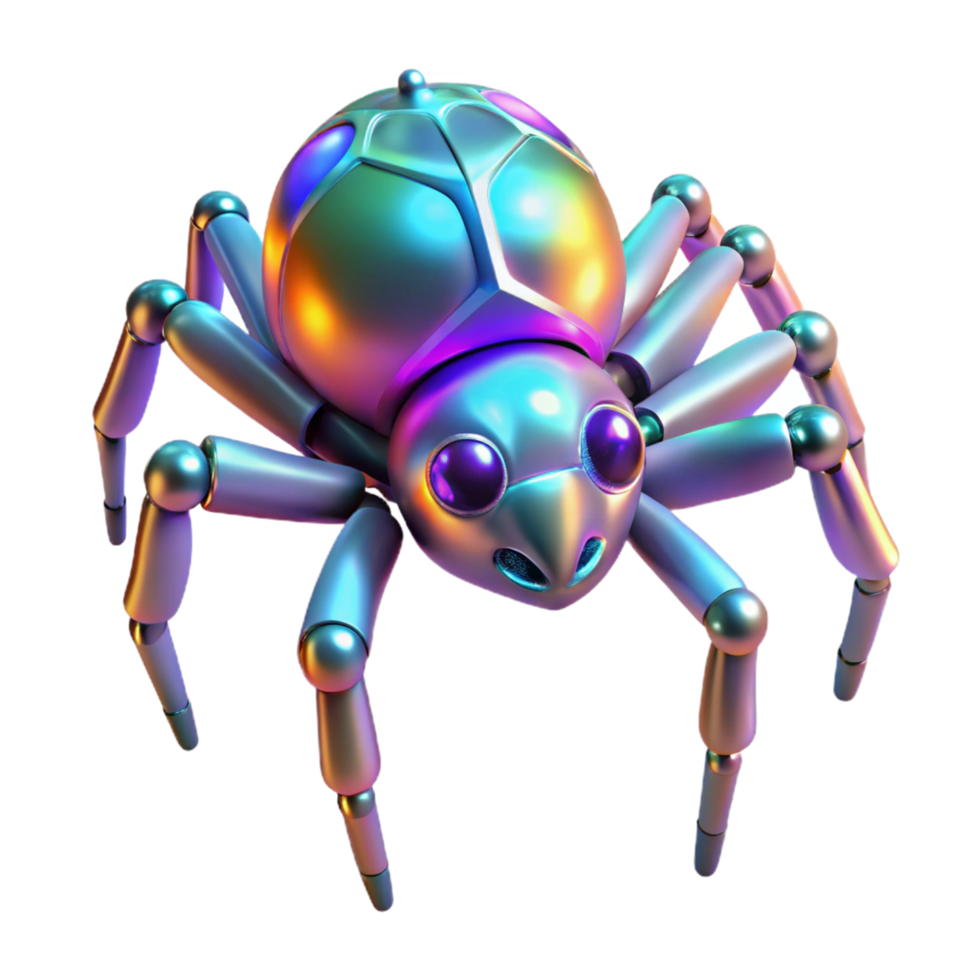 extraordinary minimalist Cybernetic Arachnid A Digital Render of a Futuristic Robotic Spider original png