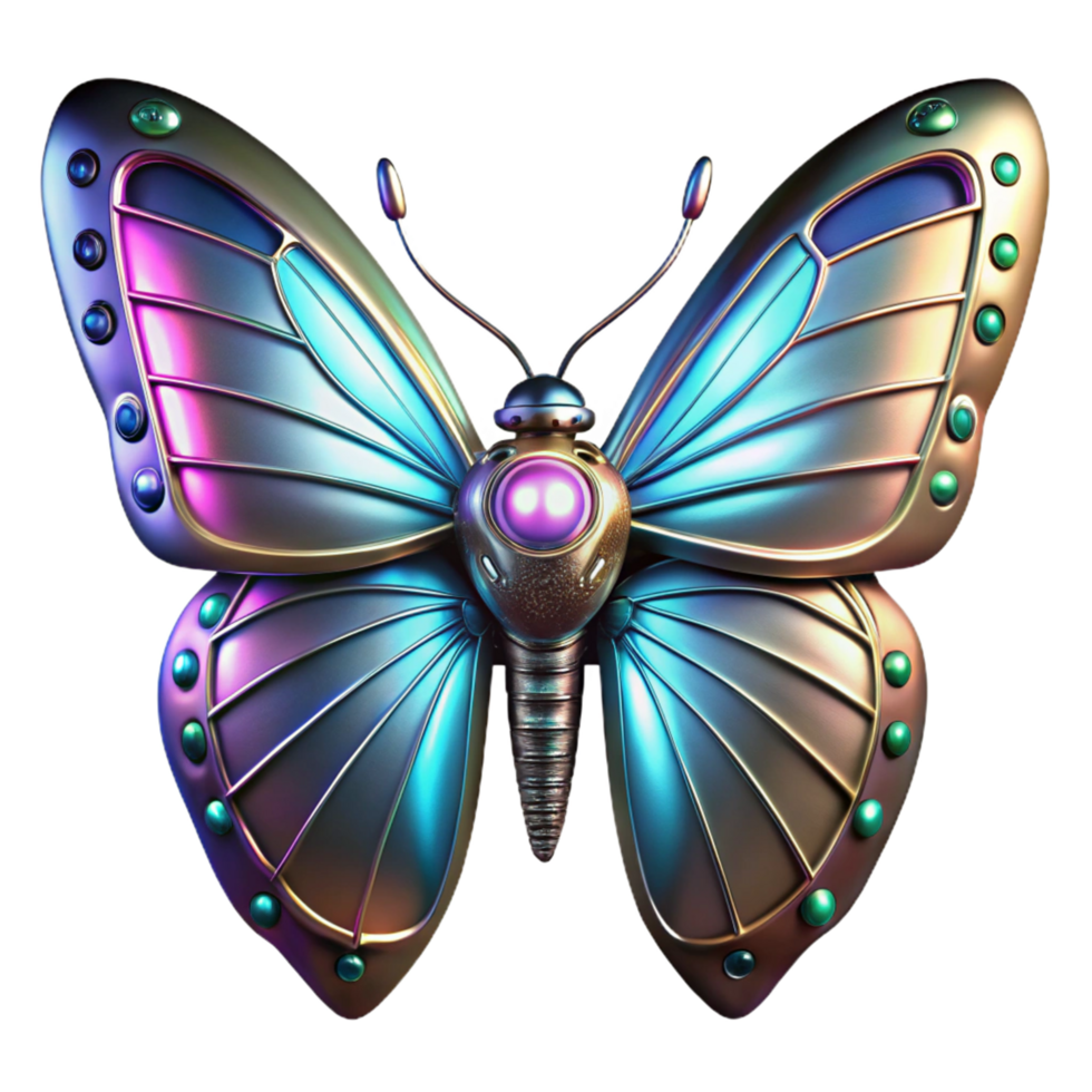 dramatic creative Cybernetic Butterfly A Futuristic Insect Design exclusive png
