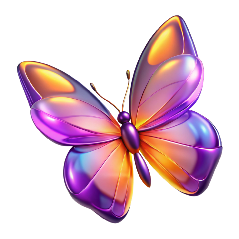 extraordinary vintage Iridescent Butterfly A Digital Render of a Colorful Insect high quality png
