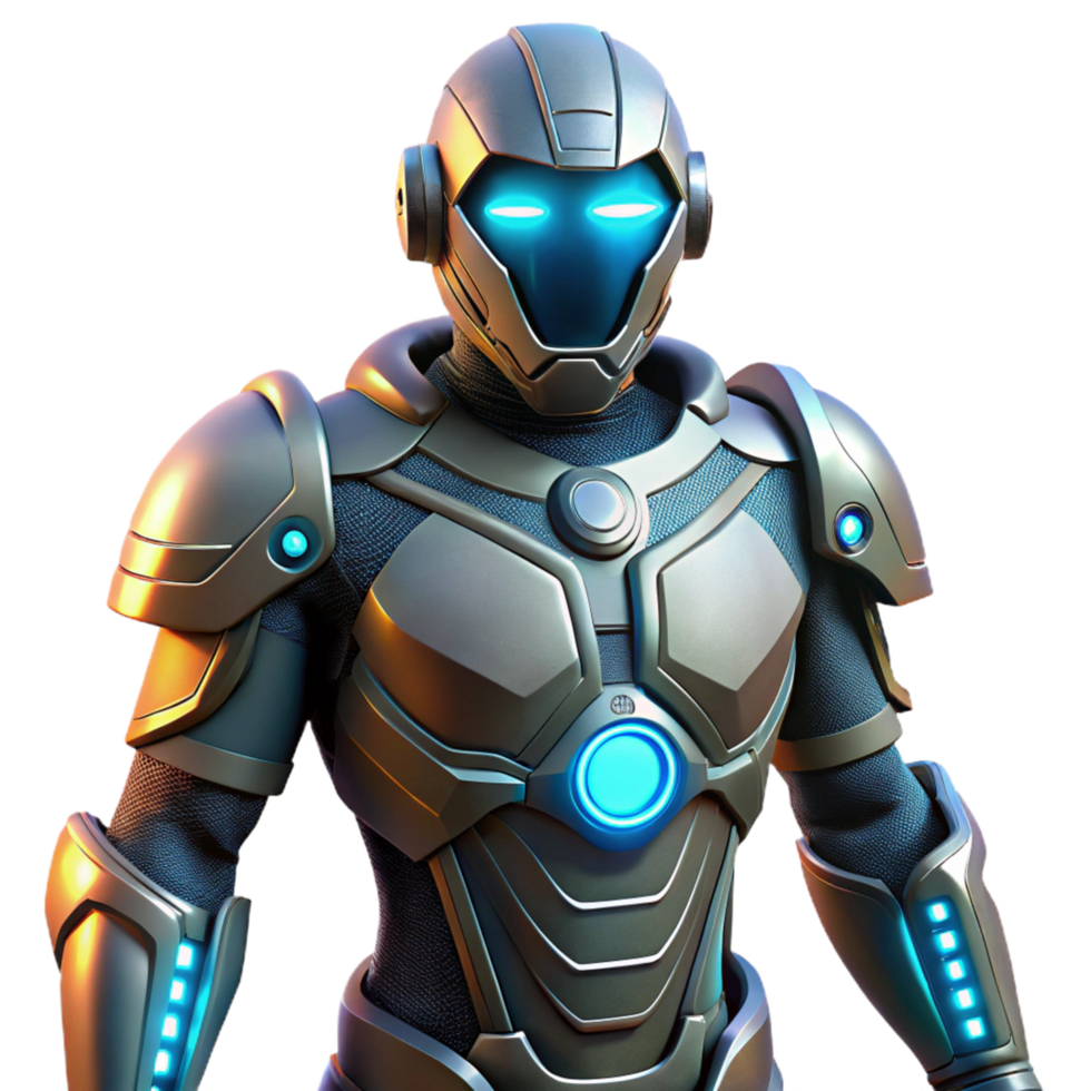 beautiful rustic Futuristic Armored Combatant Advanced Exoskeleton Design 4K png