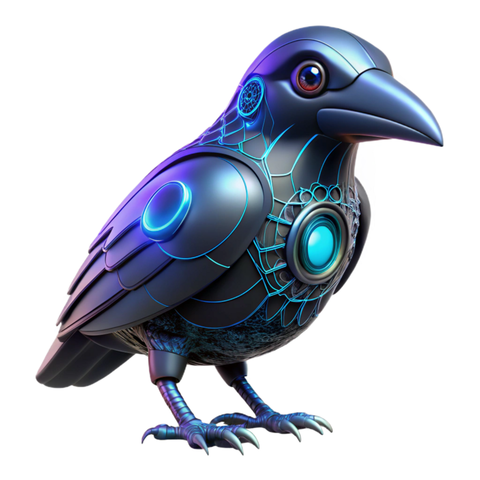 wonderful artistic Cybernetic Avian A Futuristic Robotic Bird Design detailed png