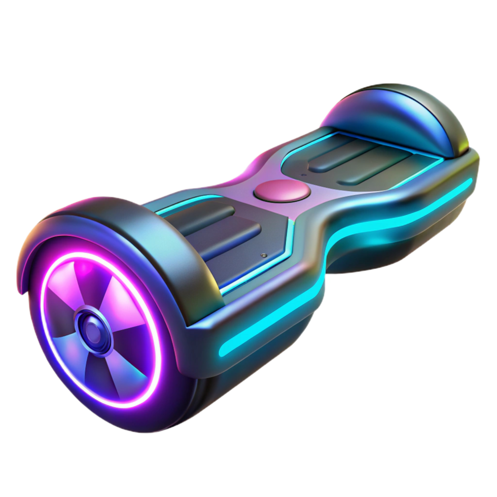 elegant abstract Futuristic Self Balancing Scooter with LED Lights genuine png