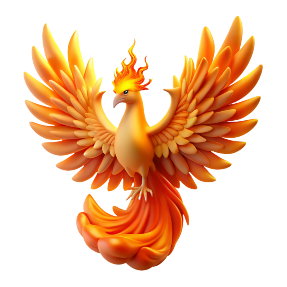 beautiful abstract Majestic Firebird A Digital Render of a Mythical Creature authentic png