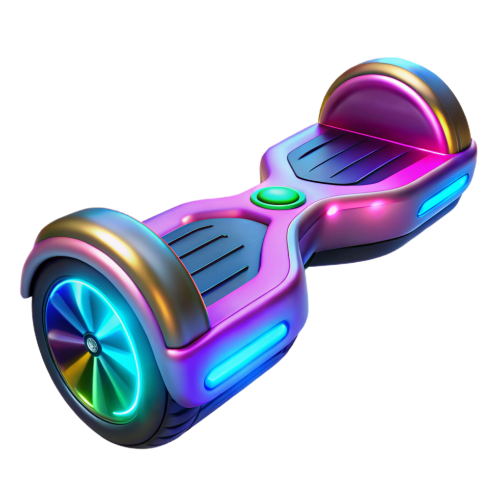 impressive rustic Futuristic Self Balancing Scooter with LED Lights genuine png