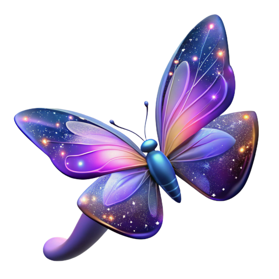 beautiful contemporary Cosmic Butterfly A Galaxy in its Wings detailed png