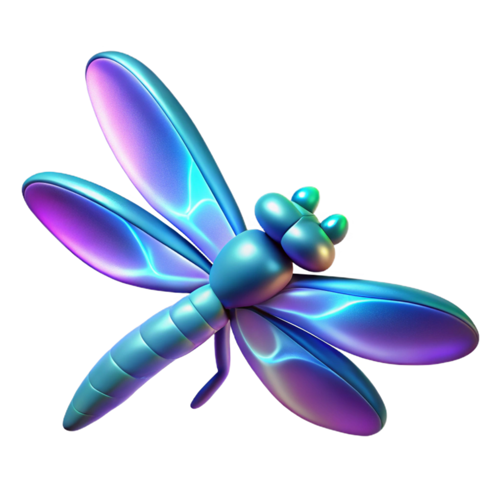 magnificent modern 3D Illustration of a Dragonfly at Sunset Over Water high resolution png