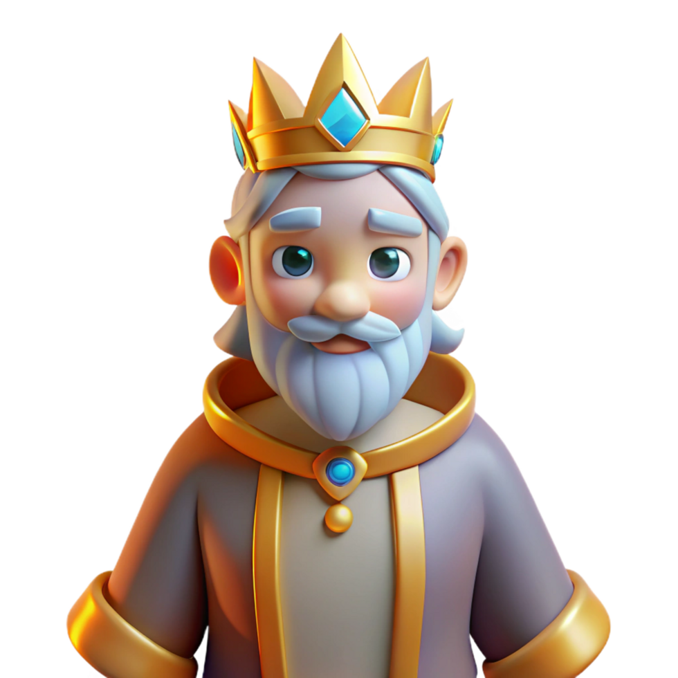 impressive abstract Digital Render of a Cartoon King original png