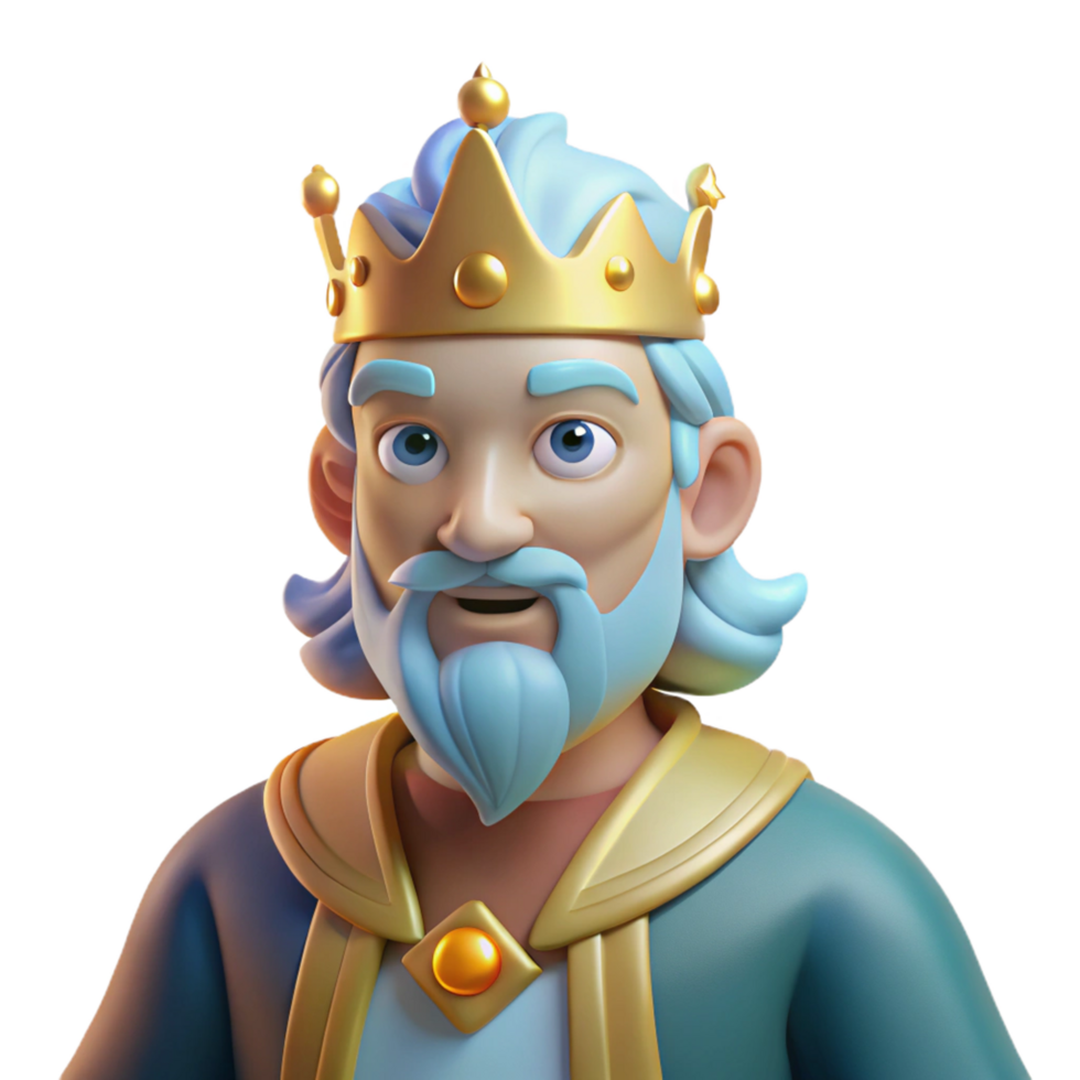 beautiful creative Digital Render of a Cartoon King exclusive png