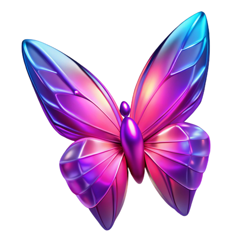 wonderful creative Iridescent Butterfly A Digital Render of a Colorful Insect high resolution png