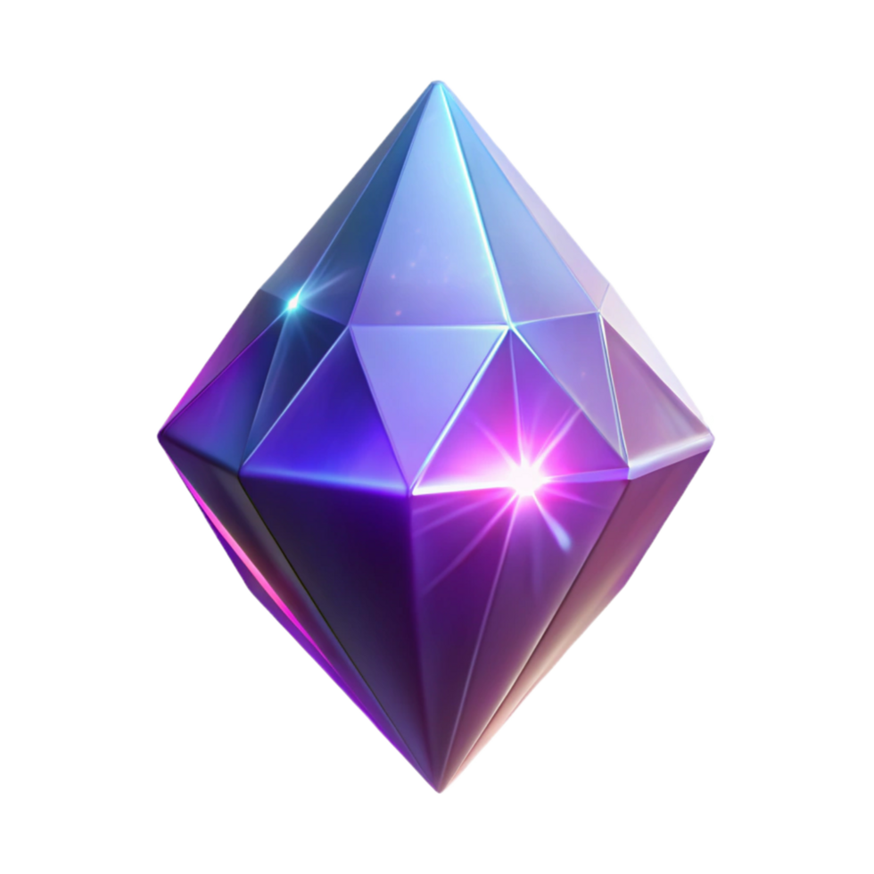 dramatic modern Luminous Gem A Digital Render of a Sparkling Crystal original png
