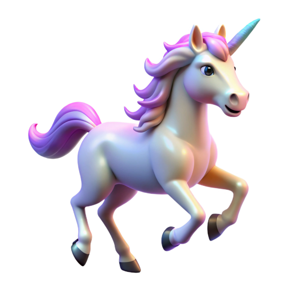 dramatic abstract Magical Unicorn Digital Render of a Mythical Creature premium png