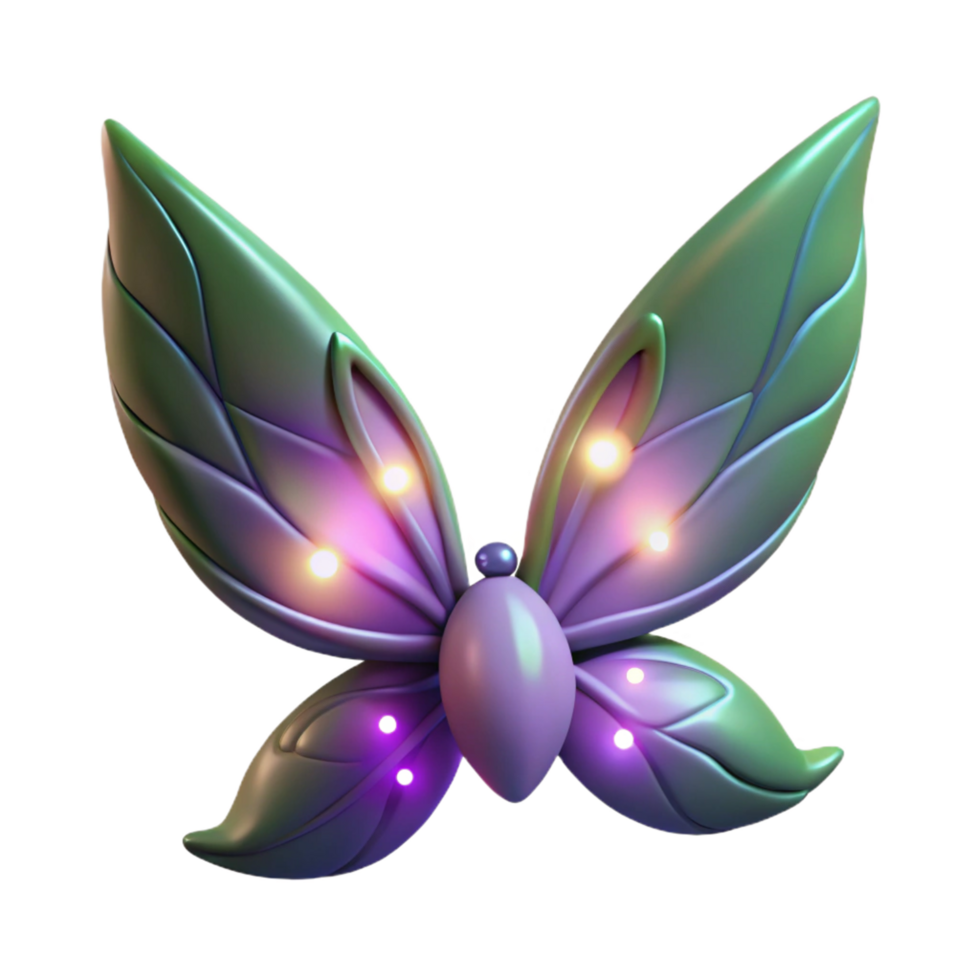 magnificent traditional Luminous Butterfly Digital Render of Glowing Insect Wings high resolution png