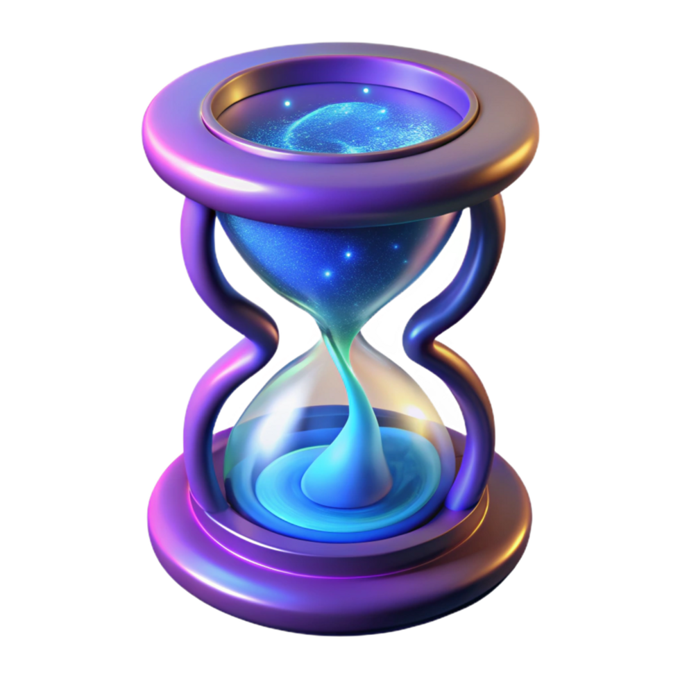 stunning rustic Celestial Hourglass A Digital Render of Time and Space high quality png