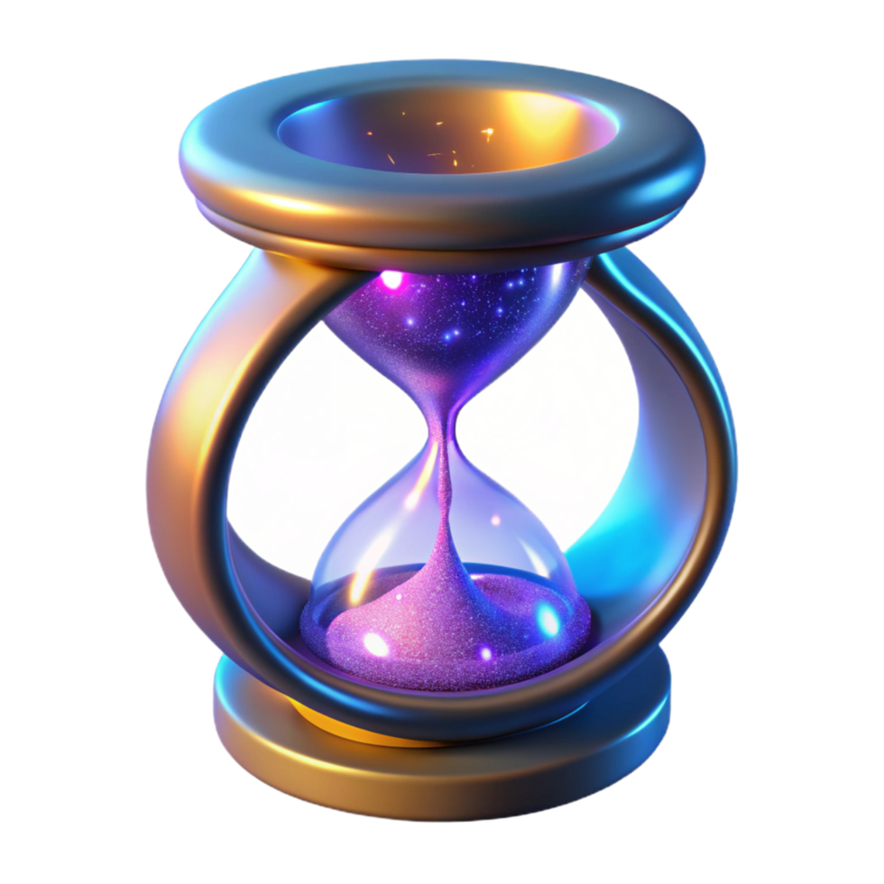 beautiful contemporary Cosmic Hourglass A Digital Render of Time and Space high quality png