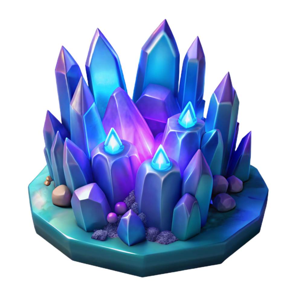stunning abstract Luminous Crystal Cluster A Digital Render of Sparkling Gems high resolution png