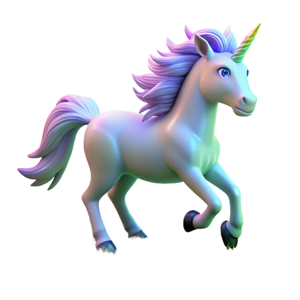 wonderful artistic Magical Unicorn Digital Render of a Mythical Creature 4K png