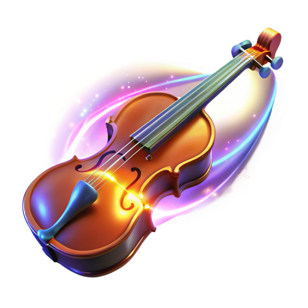 extraordinary contemporary Luminous Violin A Symphony of Light and Sound genuine png
