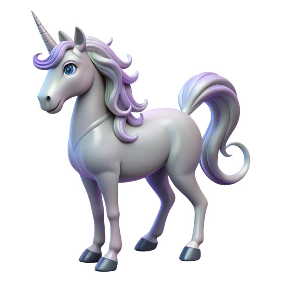 wonderful rustic Magical Unicorn Digital Render of a Mythical Creature premium png