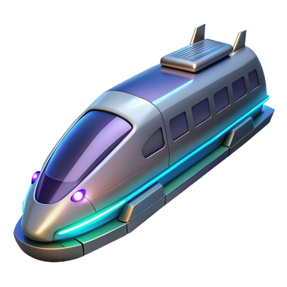 dramatic modern Futuristic High Speed Train Design Concept high resolution png