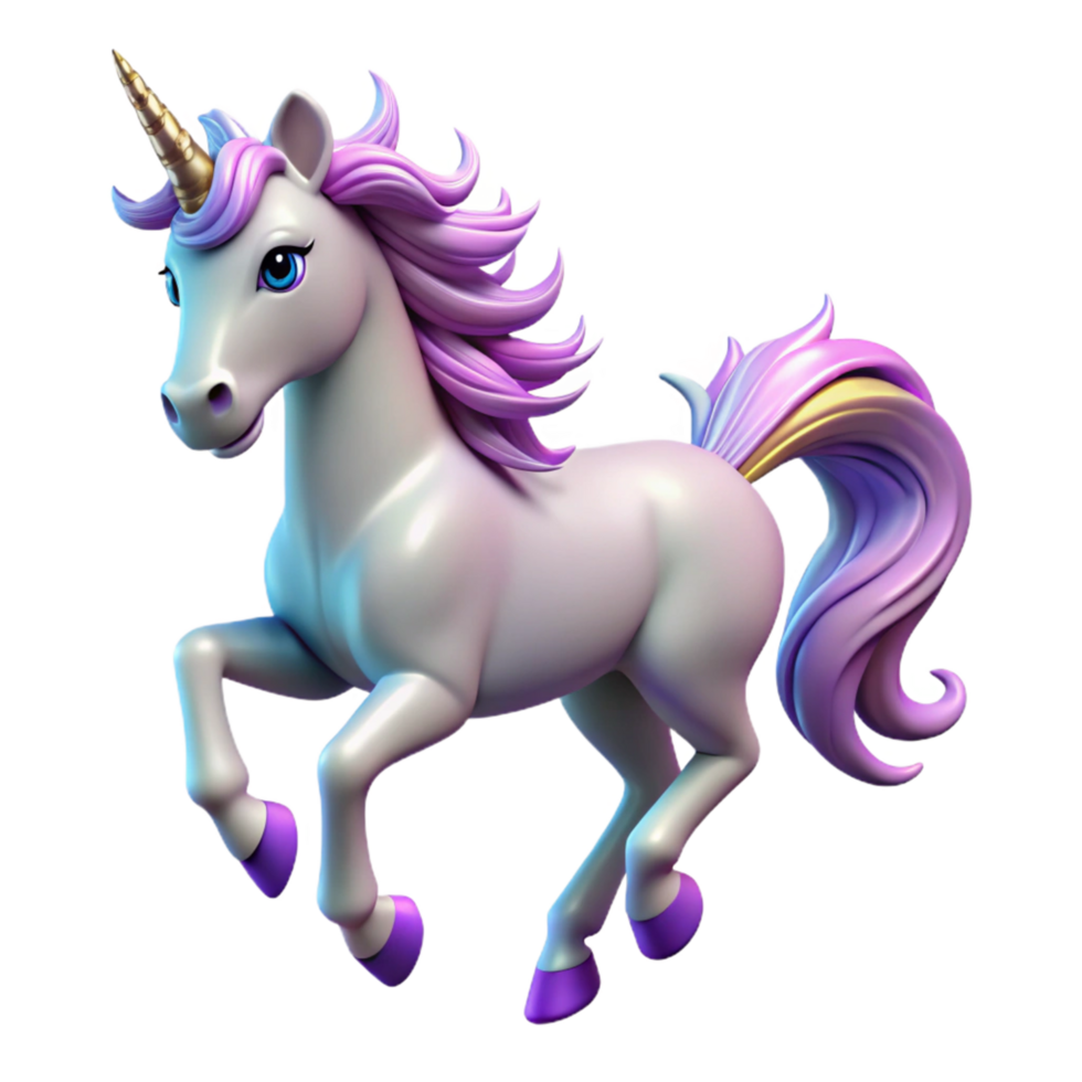 impressive creative Magical Unicorn Digital Render of a Mythical Creature authentic png