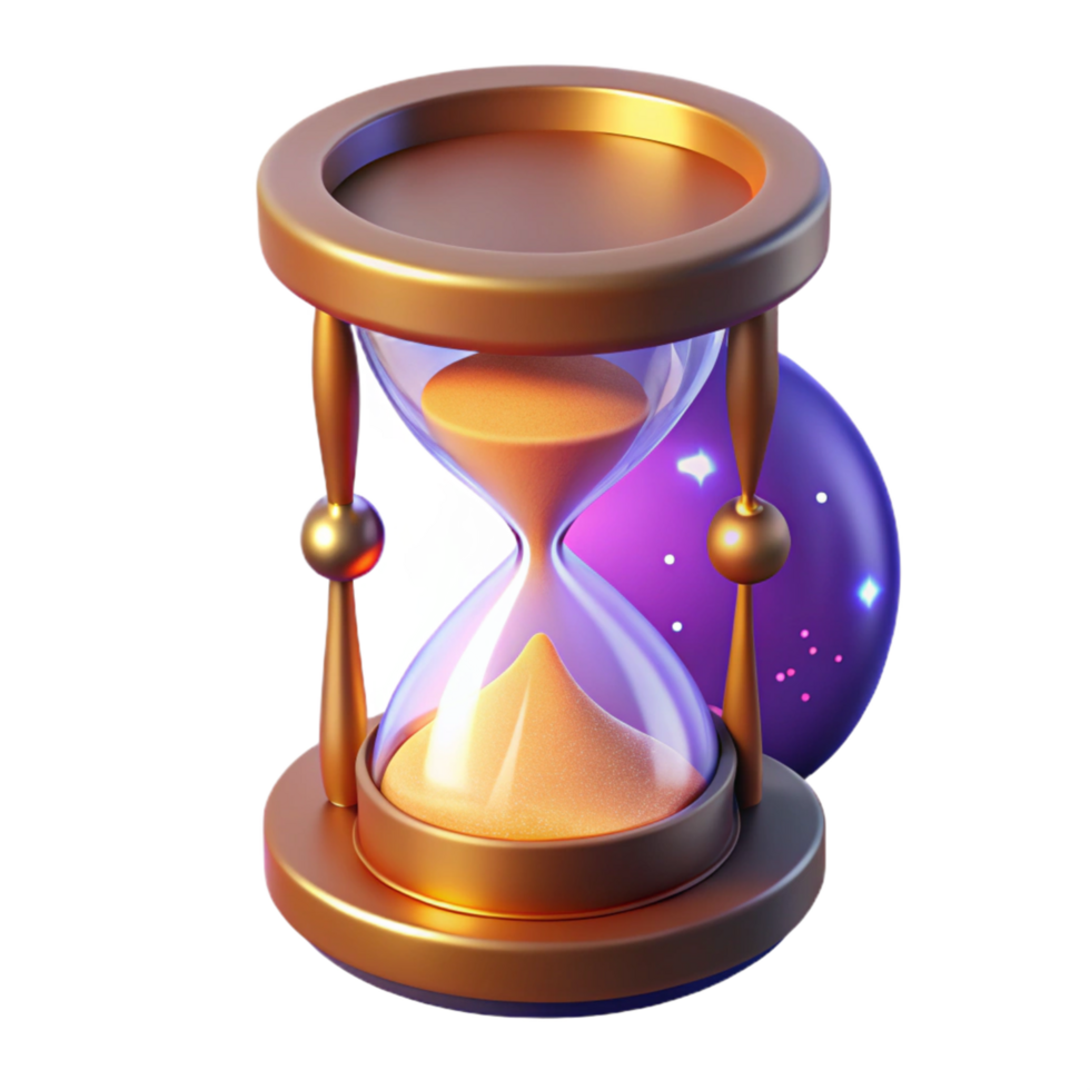 impressive traditional Cosmic Hourglass A Digital Render of Time and Space high resolution png