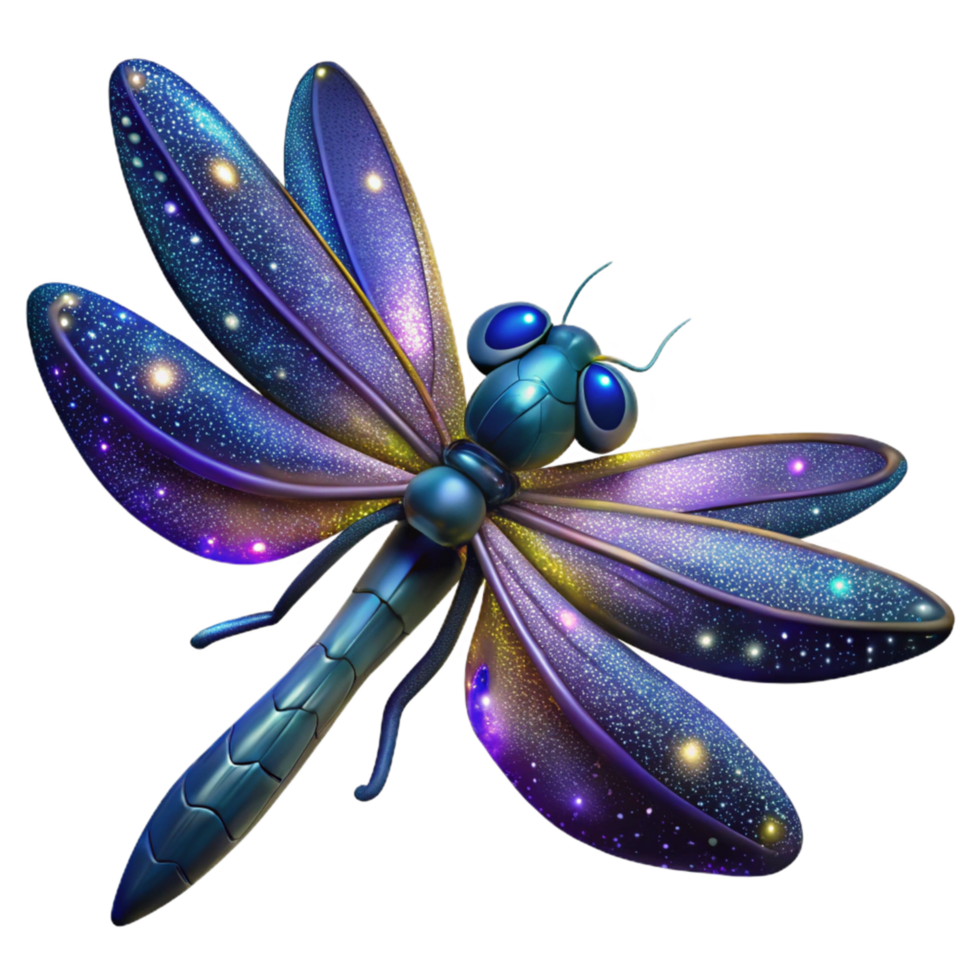 elegant rustic Cosmic Dragonfly A Celestial Insect Illustration authentic png