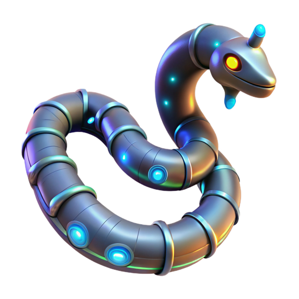 extraordinary contemporary Cybernetic Serpent A Futuristic Robotic Snake Design high quality png